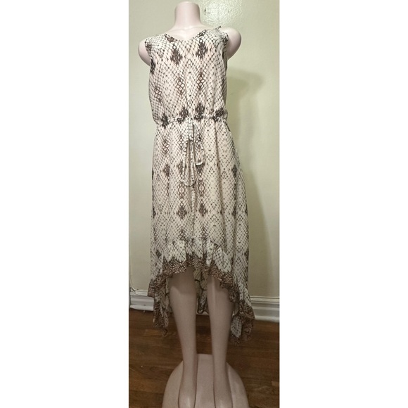 NWT LAVENDER BROWN Elegant Sleeveless Patterned Dress - Picture 2 of 10